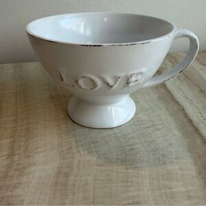 White Ceramic Love Mug